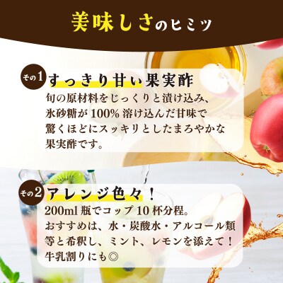 岩見沢市のレストランが仕込む“スッキリ円やか果実酢”  おまかせ3本セット箱入