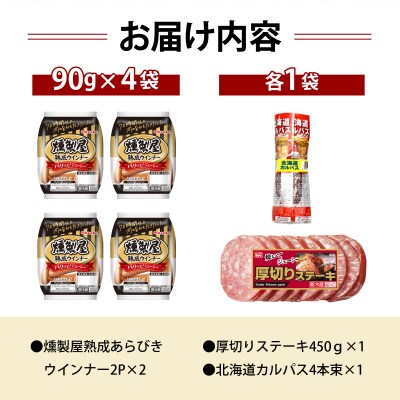 燻製屋熟成あらびきウインナー・ソーセージセットC【丸大食品】