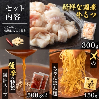 寺師の国産牛もつ鍋セット 2～3人前　K005-002