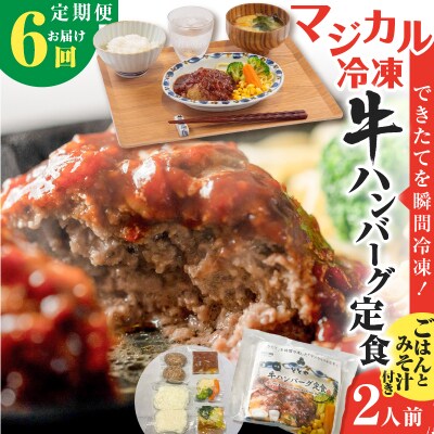 【全6回定期便】マジカル冷凍牛ハンバーグ定食　K258-T03_b
