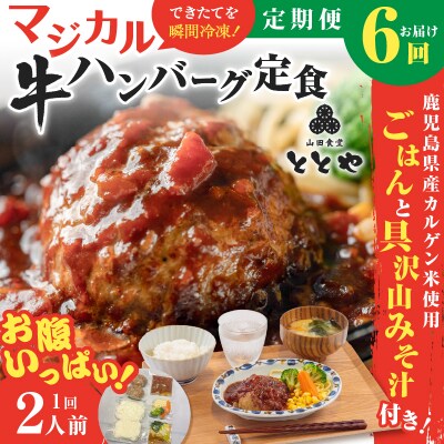 【全6回定期便】マジカル冷凍牛ハンバーグ定食　K258-T03_b