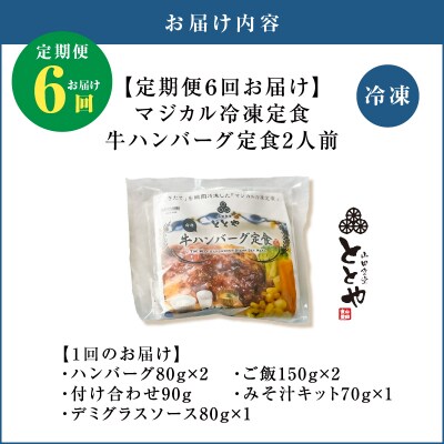 【全6回定期便】マジカル冷凍牛ハンバーグ定食　K258-T03_b