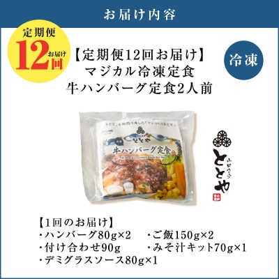 【全12回定期便】マジカル冷凍牛ハンバーグ定食　K258-T03_c