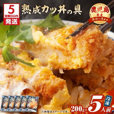 【5営業日以内に発送】鹿児島県産熟成カツ丼の具 5食パック　K258-007_01