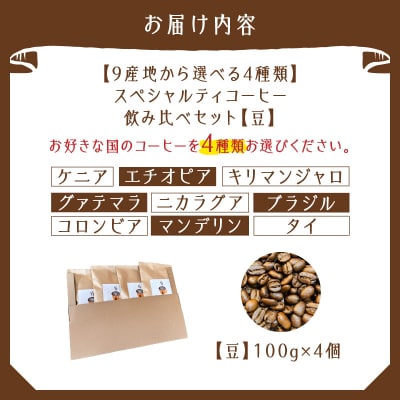 スペシャルティコーヒー飲み比べセット(豆)　K358-002_01