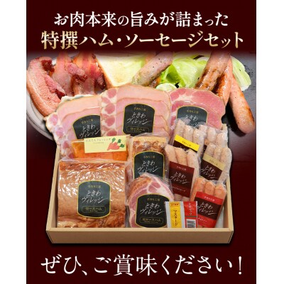 ときわヴィレッジ特撰ハムソーセージセット ハム 手造り 燻製 ハムセット K-09