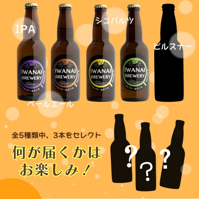 IWANAI BREWERY&HOTEL クラフトビール 飲み比べ3本セット F21H-473
