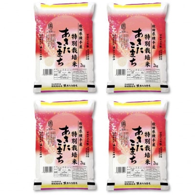 【令和7年産】<愛和自然農法研究会>特栽米あきたこまち8kg(2kg×4袋)　精米