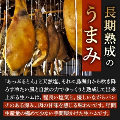 秋田県横手市産　あっぷるとん生ハムスライス30g×10パック　E