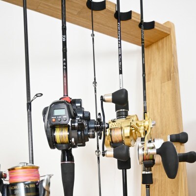 船竿・太竿・2ピース用 ロッドスタンド 【ライトブラウン】