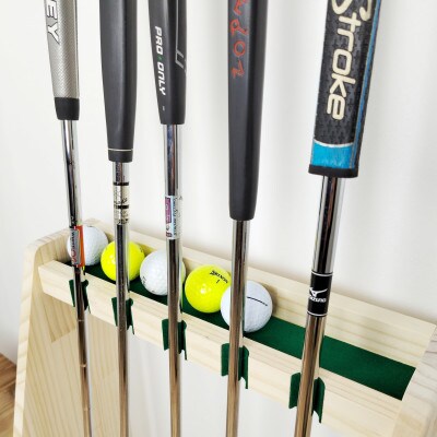 WOOD WORKS ゴルフクラブスタンド パターラック5本用 【本体カラー:ナチュラル】