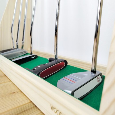 WOOD WORKS ゴルフクラブスタンド パターラック10本用 【本体カラー:ナチュラル】