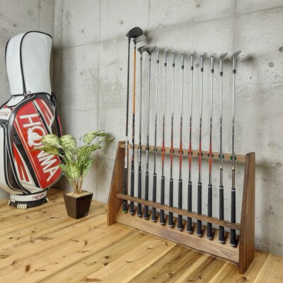 WOOD WORKS ゴルフクラブスタンド　13本用 【本体:ブラウン】