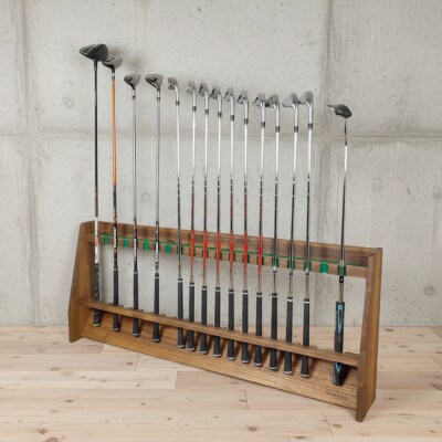 WOOD WORKS ゴルフクラブスタンド 20本用 【本体:ブラウン】