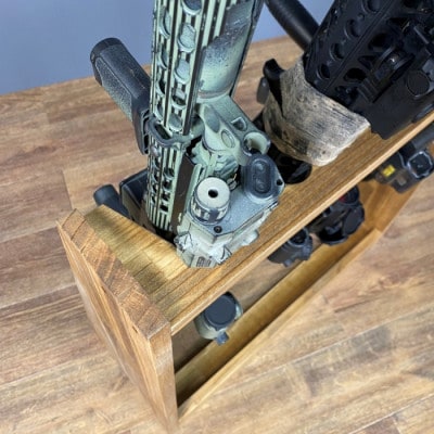 WOOD WORKS ガンラック ライフルスタンド 3丁掛【本体:ライト