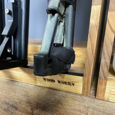 WOOD WORKS ガンラック ライフルスタンド 3丁掛【本体:ライト