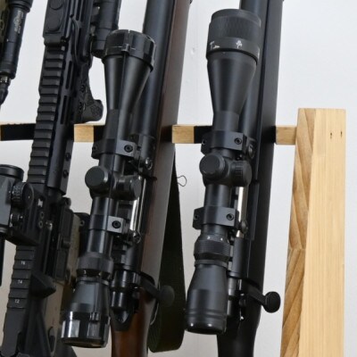 WOOD WORKS ガンラック ライフルスタンド 3丁掛【本体:ライトブラウン】