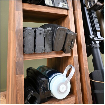 WOOD WORKS マガジン ( 弾倉 ) ラック 4段【本体:ブラウン】