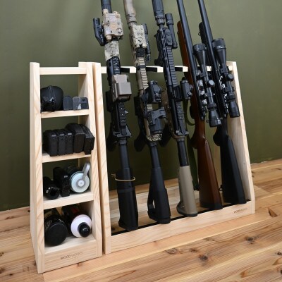 WOOD WORKS マガジン ( 弾倉 ) ラック 4段【本体:ナチュラル】