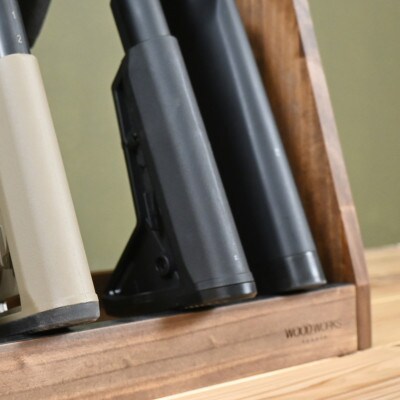 WOOD WORKS ライフルスタンド 1丁掛【本体:ブラウン】