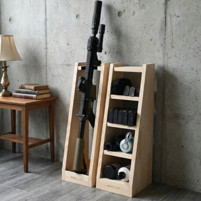WOOD WORKS ライフルスタンド 1丁掛【本体:ナチュラル】
