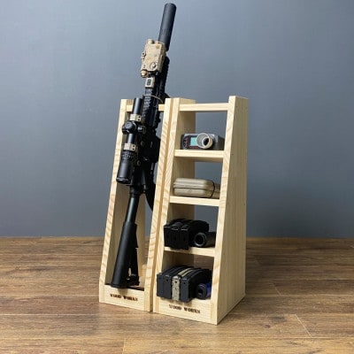 WOOD WORKS ライフルスタンド 1丁掛【本体:ナチュラル】