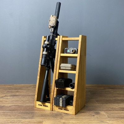 WOOD WORKS ライフルスタンド 1丁掛【本体:ライトブラウン】