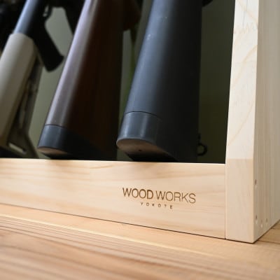 WOOD WORKS ライフルスタンド 1丁掛+マガジンラックセット【本体:ナチュラル】