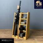 WOOD WORKS ライフルスタンド 1丁掛+マガジンラックセット【本体:ライトブラウン】