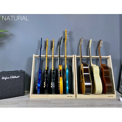 WOOD WORKS ギタースタンド エレキギター・ベース用3本掛【本体:ナチュラル】