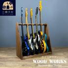 WOOD WORKS ギタースタンド エレキギター・ベース用5本掛【本体:ブラウン】