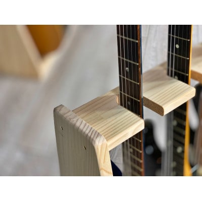 WOOD WORKS ギタースタンド アコースティックギター用3本掛【本体:ナチュラル】