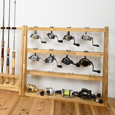 WOOD WORKS リールスタンドAタイプ/Lサイズ【本体カラー:ライトブラウン】