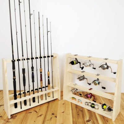 WOOD WORKS リールスタンドBタイプ/Lサイズ【本体カラー:ナチュラル】