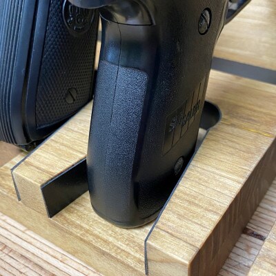 WOOD WORKS ハンドガンスタンド 5丁掛【ライトブラウン】2個セット!