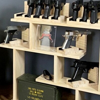 WOOD WORKS 日本製 ガンスタンド 1丁掛【本体カラー:ナチュラル】