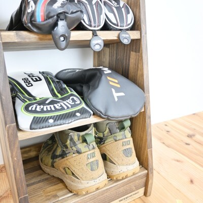 WOODWORKS　ヘッドカバー&マルチラック　【本体カラー:ダークブラウン】