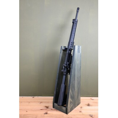 WOOD WORKS ライフルスタンド 1丁掛【本体:ミリタリーグリーン】