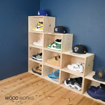 WOOD WORKS 日本製 シューズボックス 3個セット