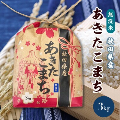 あきたこまち 3kg×1袋【無洗米】秋田県産 こまちライン
