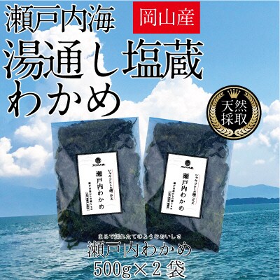 湯通し塩蔵 瀬戸内 わかめ 500g×2袋【岡山 瀬戸内海 天然 塩蔵】[No.5735-1280]