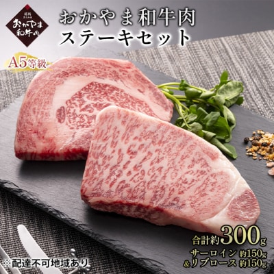 おかやま 和牛肉 A5 等級 ステーキ セット 合計約300g 牛肉 [No.5735-1833]