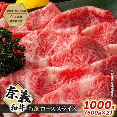 奈義和牛 特撰 ローススライス 500g×2  岡山 [No.5735-3276]