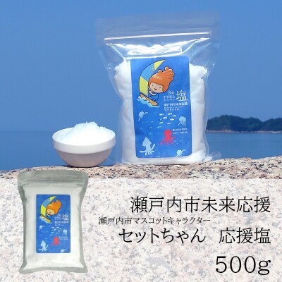 セットちゃん 応援塩 500g  フレーク塩  瀬戸内市 [No.5735-3369]