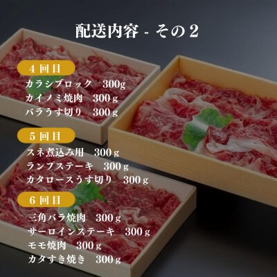 【定期便】 豊後・米仕上牛 部位 17種類 食べつくし 6か月 6kg【極】