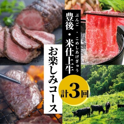 豊後・米仕上牛お楽しみコース(豊後高田市限定・毎月発送・計3回・定期便)