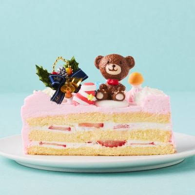 【いちごのクリスマスケーキ】日時指定可 くまさんのクリスマスケーキ [125L09]