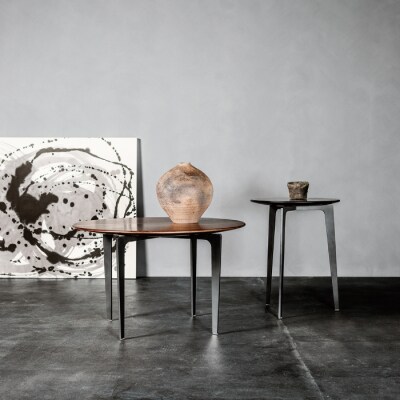 【Ritzwell】OS SIDE TABLE(φ700) ウォールナット [AYG026]