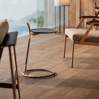 【Ritzwell】GQ SIDE TABLE　フレーム革巻きタイプ [AYG063]