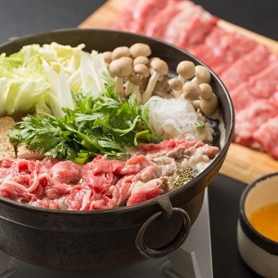 鹿児島産黒毛和牛豪華四段重すき焼きセット　ss2276